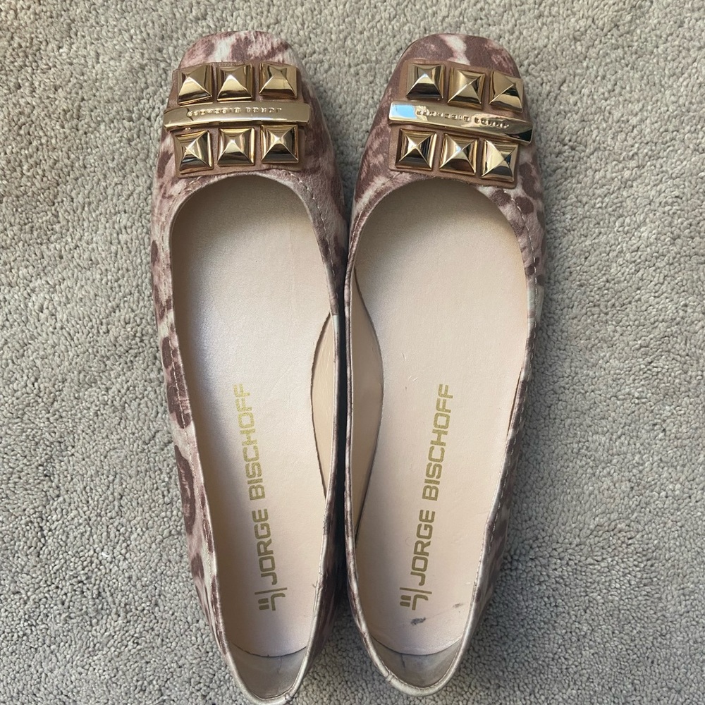 Jorge Birschoff Leather Brown Ballet Flats